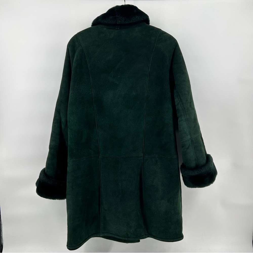 VTG Robert Arnold Forest Green Sheepskin Shearling Coat Women's Large Canada - Picture 7 of 11
